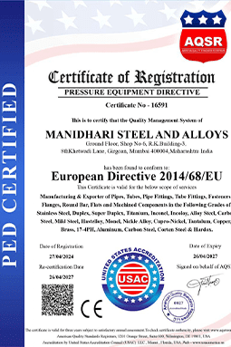 Pressure Equipment Certificate